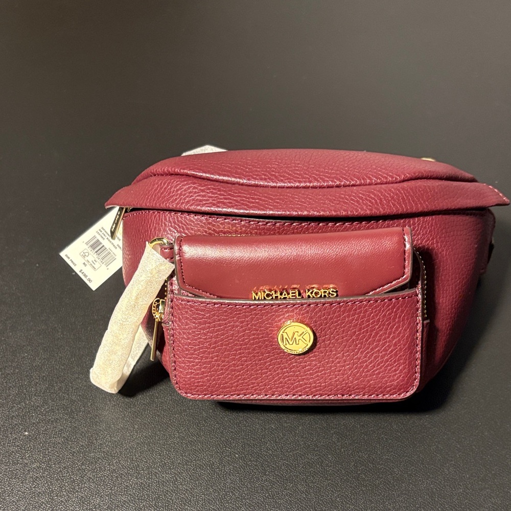 Michael Kors Maisie Sm 2in1 waistpack leather oxblood